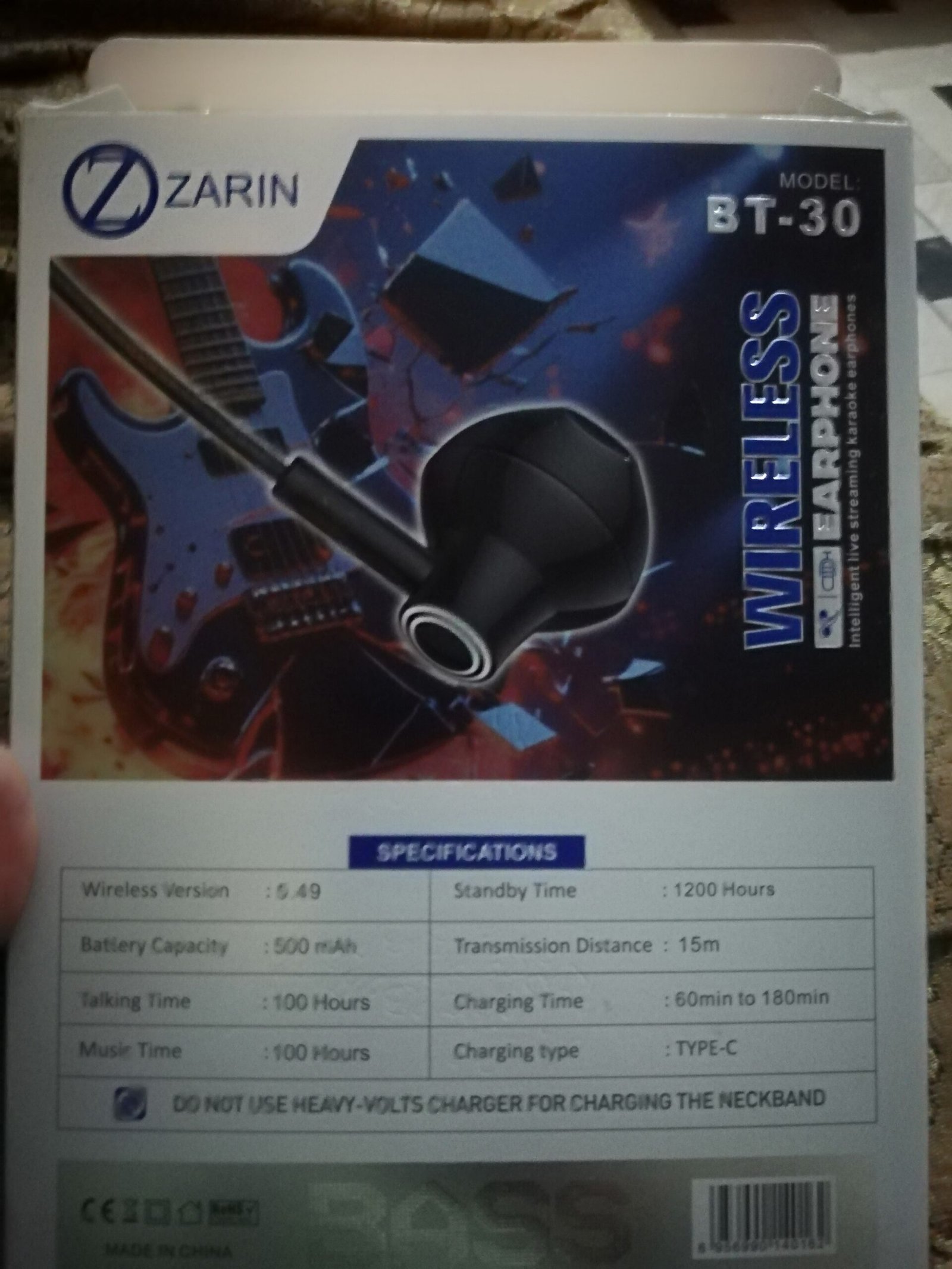 BT-30 Bluthooth Neckband 100 Hours Talking Time