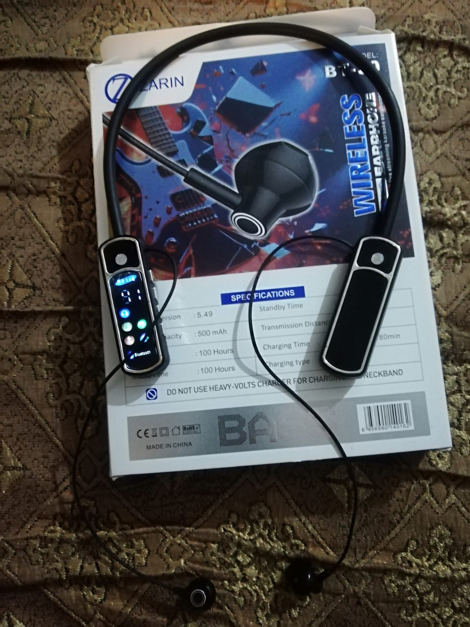 BT-30 Bluthooth Neckband 100 Hours Talking Time